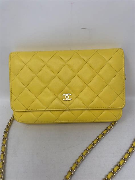 chanel yellow wallet on chain|chanel wallet on chain 2022.